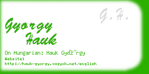 gyorgy hauk business card